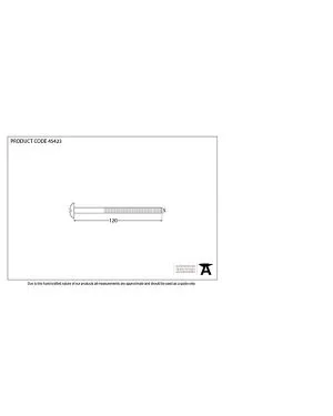 Satin Chrome M5 x 120mm Male Bolt (1)