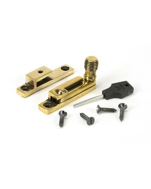 Aged Brass Beehive Quadrant Fastener - Narrow