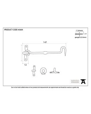 External Beeswax 6" Forged Cabin Hook