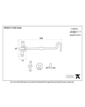 External Beeswax 10" Forged Cabin Hook