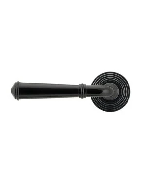 Black Regency Lever on Rose Set (Beehive)