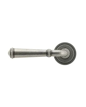 Pewter Regency Lever on Rose Set (Art Deco)