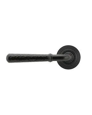 Black Hammered Newbury Lever on Rose Set (Beehive)