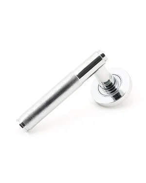 Polished Chrome Brompton Lever on Rose Set (Plain)