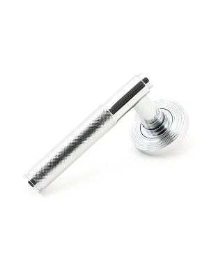 Polished Chrome Brompton Lever on Rose Set (Beehive)