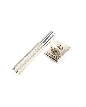 Polished Nickel Brompton Lever on Rose Set (Square)