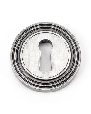 Pewter Round Escutcheon (Beehive)