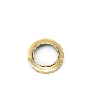Aged Brass Round Euro Escutcheon (Plain)