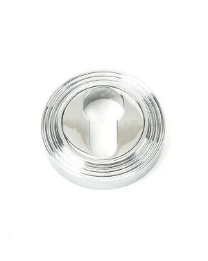 Polished Chrome Round Euro Escutcheon (Beehive)