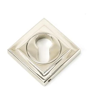 Polished Nickel Round Euro Escutcheon (Square)