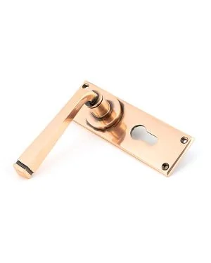 Polished Bronze Avon Lever Euro Lock Set