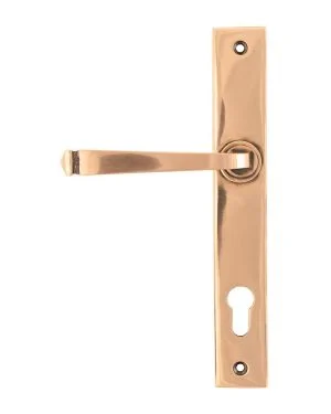 Polished Bronze Avon Slimline Lever Espag. Lock Set