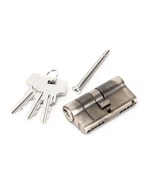 Pewter 30/30 5pin Euro Cylinder KA