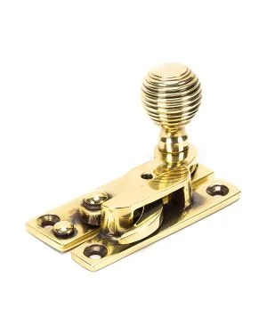 Aged Brass Beehive Sash Hook Fastener