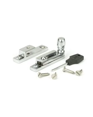 Satin Chrome Mushroom Quadrant Fastener - Narrow