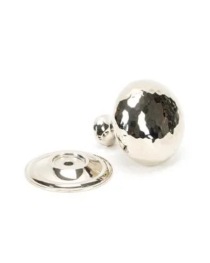 Polished Nickel Hammered Mushroom Cabinet Knob 38mm