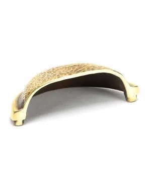 Aged Brass Hammered Regency Concealed Drawer Pull
