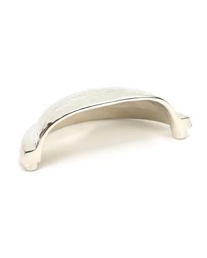 Polished Nickel Hammered Regency Concealed Drawer Pull