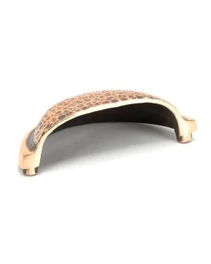 Polished Bronze Hammered Regency Concealed Drawer Pull