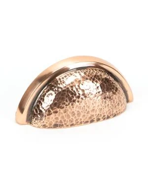 Polished Bronze Hammered Regency Concealed Drawer Pull