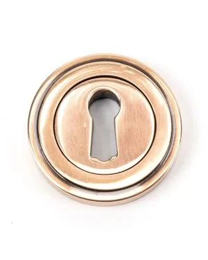 Polished Bronze Round Escutcheon (Art Deco)