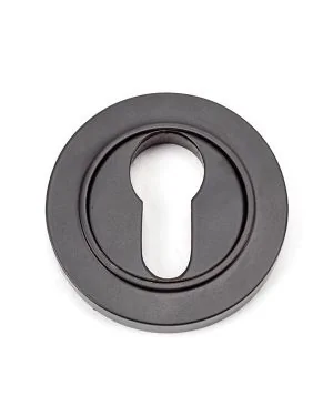 Aged Bronze Round Euro Escutcheon (Plain)