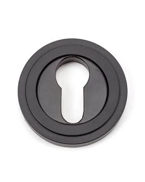 Aged Bronze Round Euro Escutcheon (Art Deco)