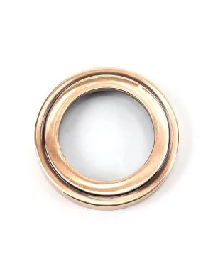 Polished Bronze Round Euro Escutcheon (Art Deco)