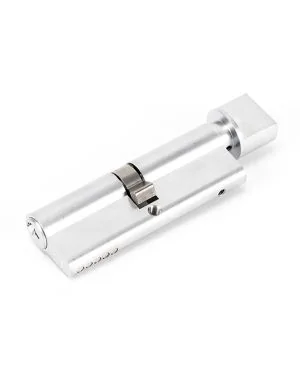 Satin Chrome 45/45 5pin Euro Cylinder/Thumbturn