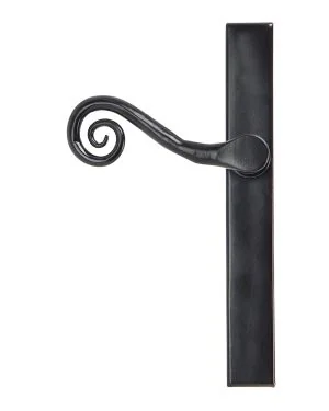 Black Monkeytail Slimline Lever Espag. Latch Set - LH