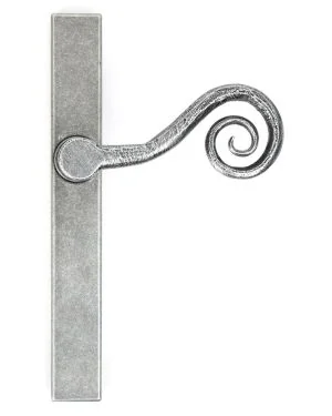 Pewter Monkeytail Slimline Lever Espag. Latch - RH