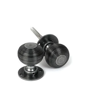 Pewter Heavy Beehive Mortice/Rim Knob Set