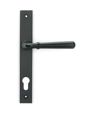 Matt Black Newbury Slimline Lever Espag. Lock Set