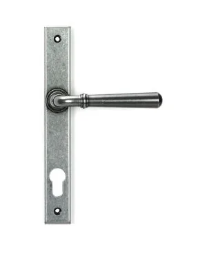 Pewter Newbury Slimline Lever Espag. Lock Set