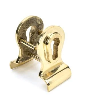 Polished Brass 50mm Euro Door Pull (Back to Back fixings)
