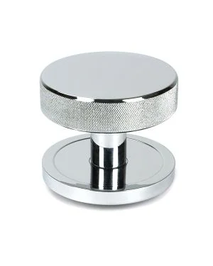 Polished Chrome Brompton Centre Door Knob (Plain)