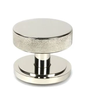 Polished Nickel Brompton Centre Door Knob (Art Deco)