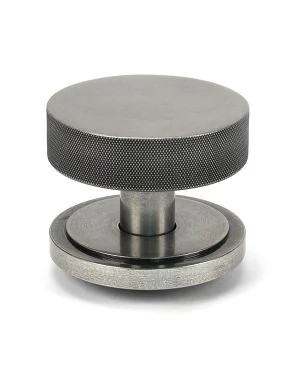 Pewter Brompton Centre Door Knob (Art Deco)