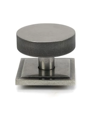 Pewter Brompton Centre Door Knob (Square)