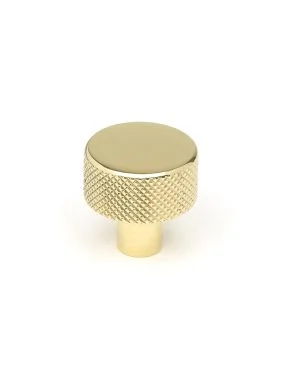 Polished Brass Brompton Cabinet Knob - 25mm (No rose)