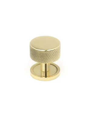 Polished Brass Brompton Cabinet Knob - 32mm (Plain)