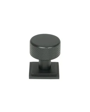 Matt Black Brompton Cabinet Knob - 25mm (Square)