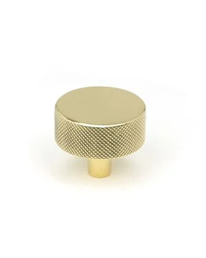Polished Brass Brompton Cabinet Knob - 38mm (No rose)