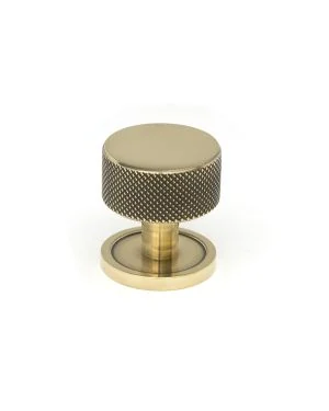 Aged Brass Brompton Cabinet Knob - 32mm (Plain)