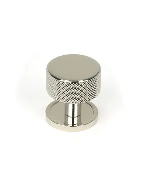 Polished Nickel Brompton Cabinet Knob - 32mm (Plain)