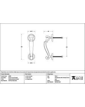 Polished Marine SS (316) Doctor's Door Knocker