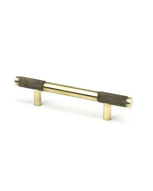 Aged Brass Half Brompton Pull Handle - Small