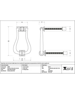 Satin Marine SS (316) Slimline Art Deco Door Knocker