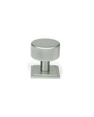 Satin Chrome Brompton Cabinet Knob - 32mm (Square)