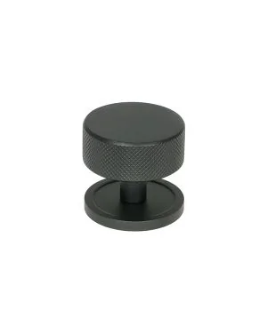 Matt Black Brompton Cabinet Knob - 38mm (Plain)